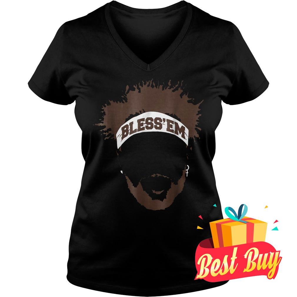 Best Price Bless Em Browns Football shirt Ladies V-Neck