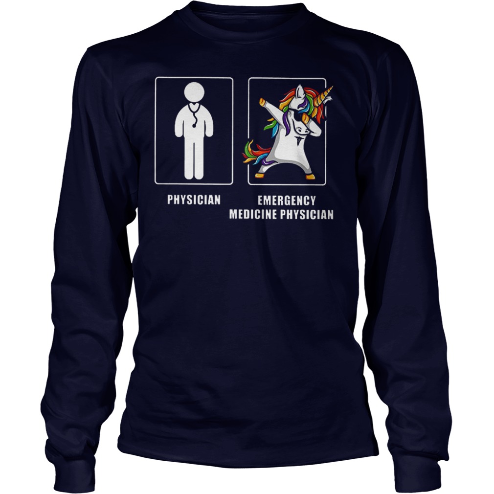 Original Emergency Medicine Physician Unicorn Dabbing Shirt 3 Original Emergency Medicine Physician Unicorn Dabbing Shirt Longsleeve Tee Unisex