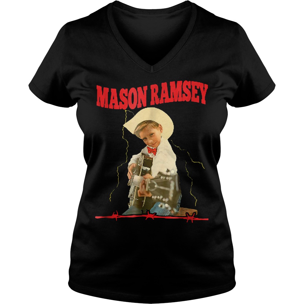 PremiumMason Singer Ramsey Boy Guitar Shirt 4 PremiumMason Singer Ramsey Boy Guitar Shirt Ladies V-Neck