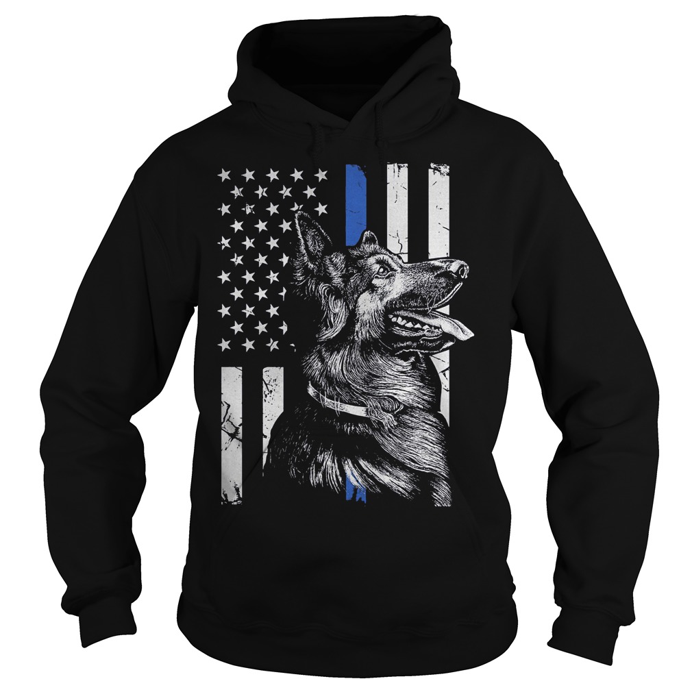 German Shepherd Police K9 Thin Blue Line Flag Shirt 2 German Shepherd Police K9 Thin Blue Line Flag Shirt Hoodie