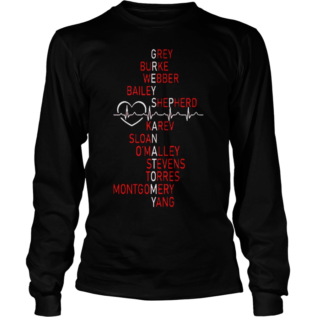 Heartbeat Grey burke webber bailey shepherd karev sloan omalley shirt 5 Heartbeat Grey burke webber bailey shepherd karev sloan omalley shirt Longsleeve Tee Unisex