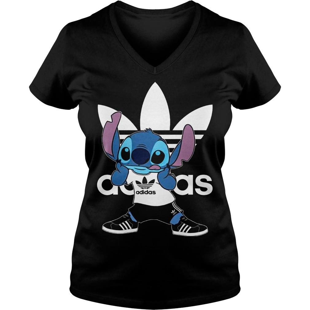 Stitch Adidas shirt 4 Stitch Adidas shirt Ladies V-Neck