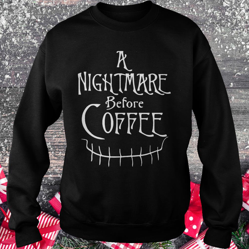 A nightmare before coffee halloween shirt 3 A nightmare before coffee halloween shirt Sweatshirt Unisex