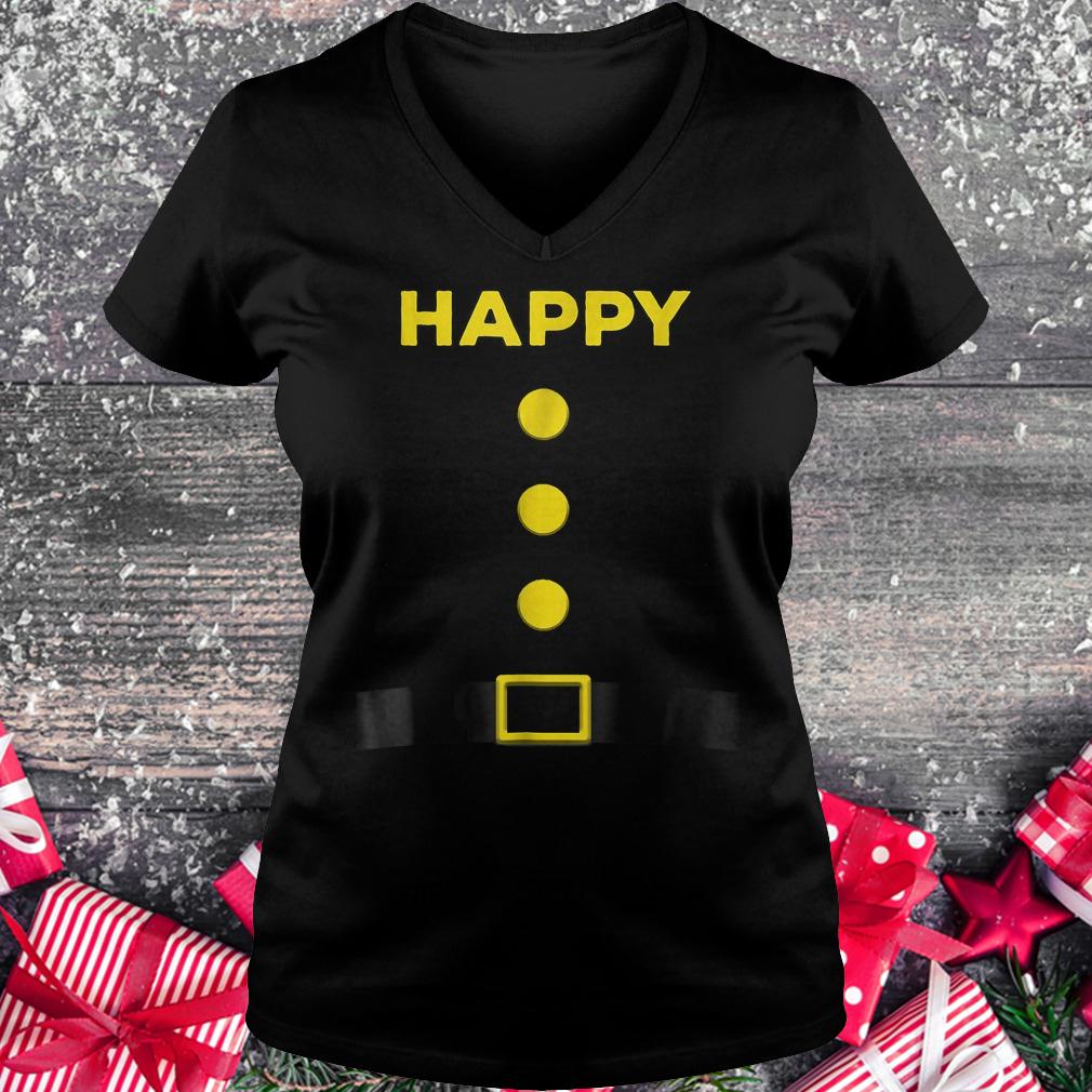 Halloween Happy dwarf shirt 4 Halloween Happy dwarf shirt Ladies V-Neck