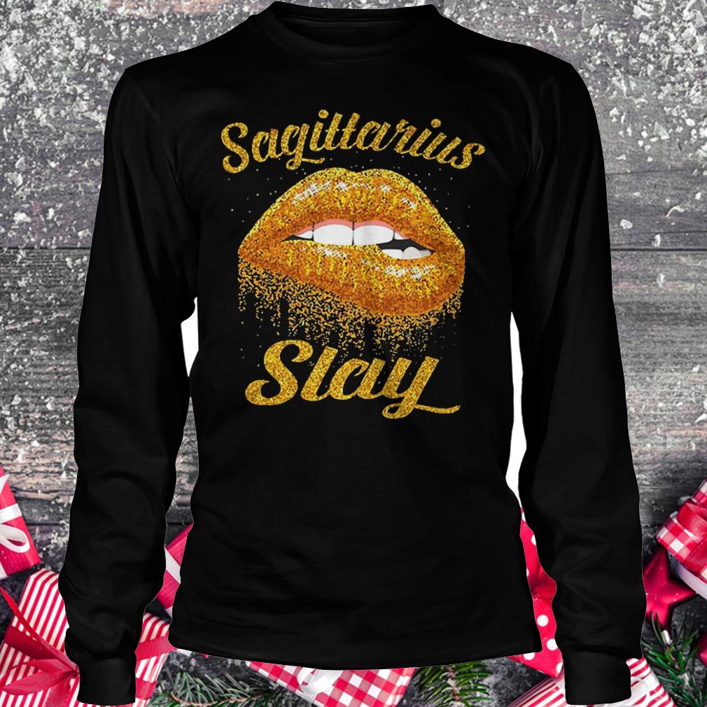Sagittarius slay lip bite shirt 5 Sagittarius slay lip bite shirt Longsleeve Tee Unisex