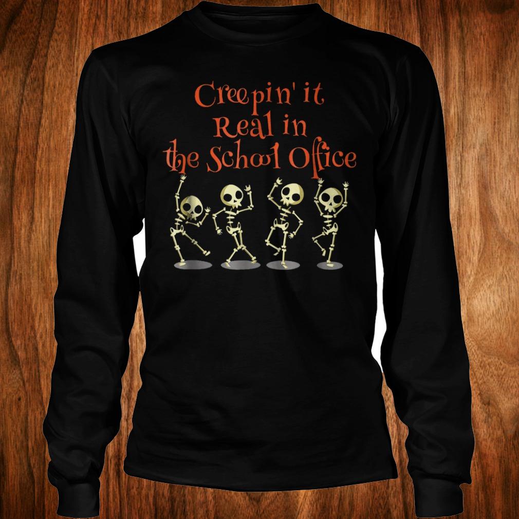 School office Clerk Creepin' it real halloween teacher shirt 5 School office Clerk Creepin it real halloween teacher shirt Longsleeve Tee Unisex