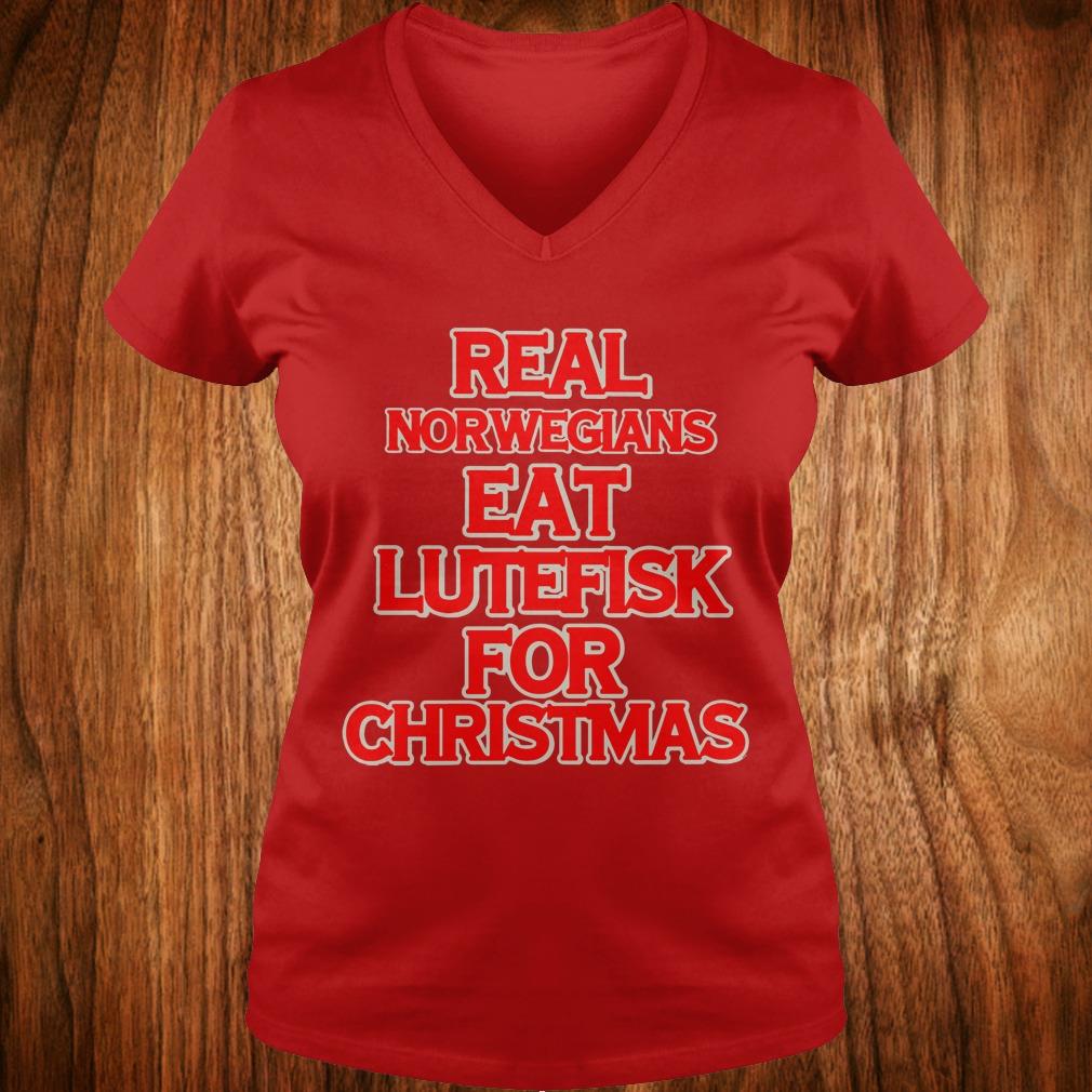 The Best Real Norwegians eat Lutefisk for christmas shirt 4 The Best Real Norwegians eat Lutefisk for christmas shirt Ladies V-Neck