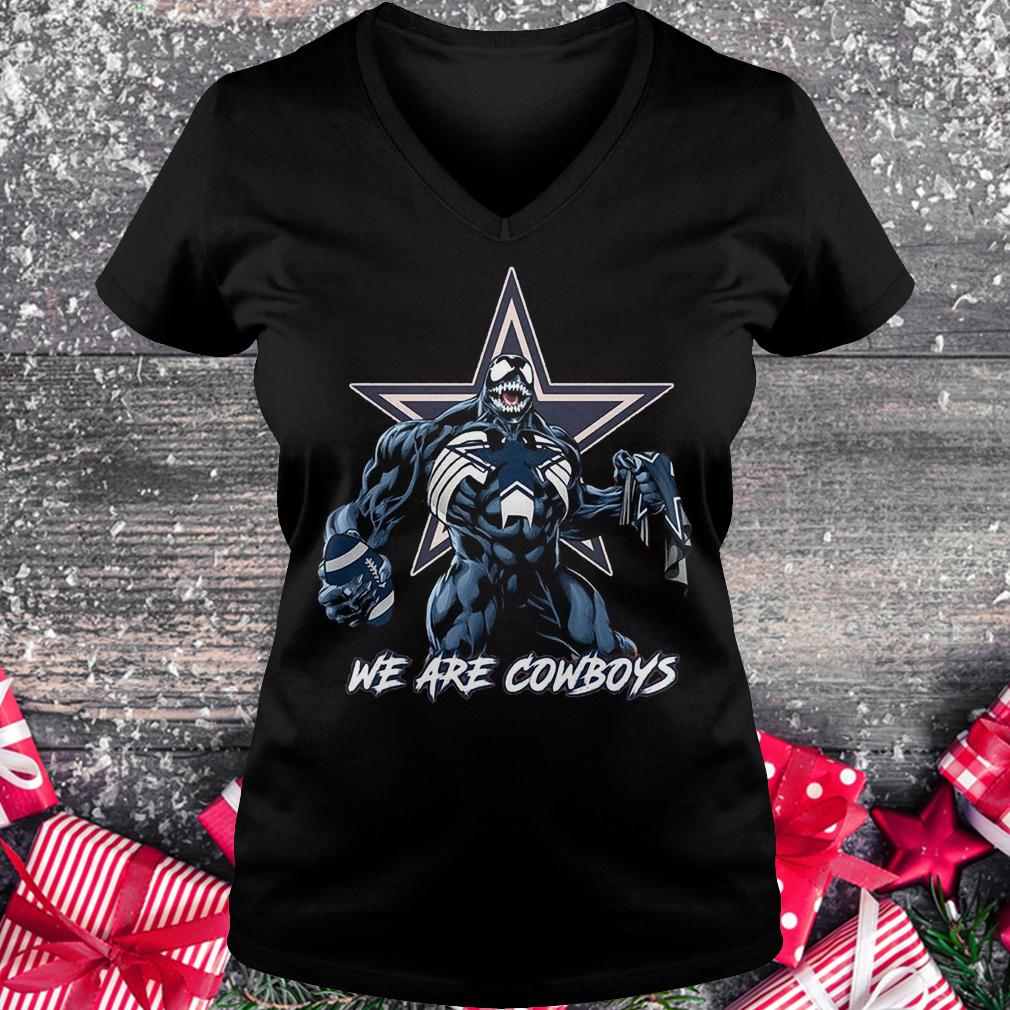 Venom we are Cowboys shirt 4 Venom we are Cowboys shirt Ladies V-Neck