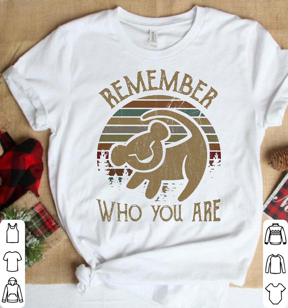Top Lion king simba symbol Remember Who you are shirt