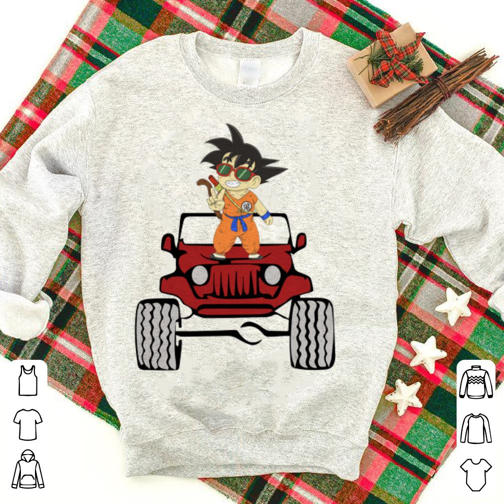Son Goku driving Jeep car shirt