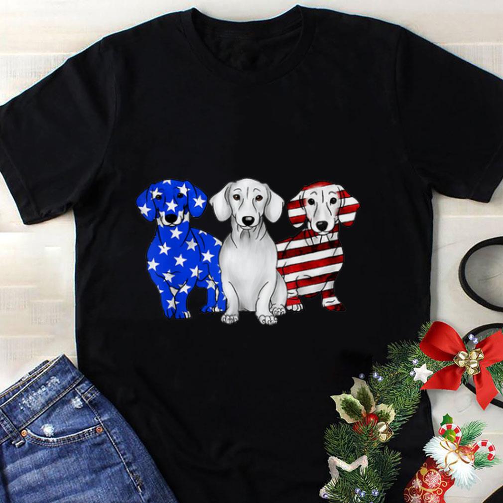 Awesome Dachshund Breed Dog America Flag Patriot shirt