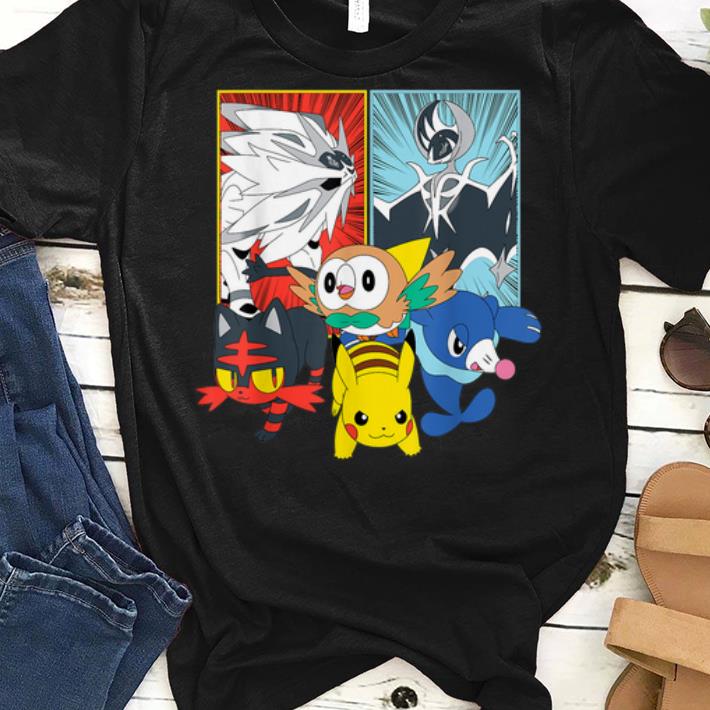 Hot Alola Starters With Legendaries Pokemon Team Shirt