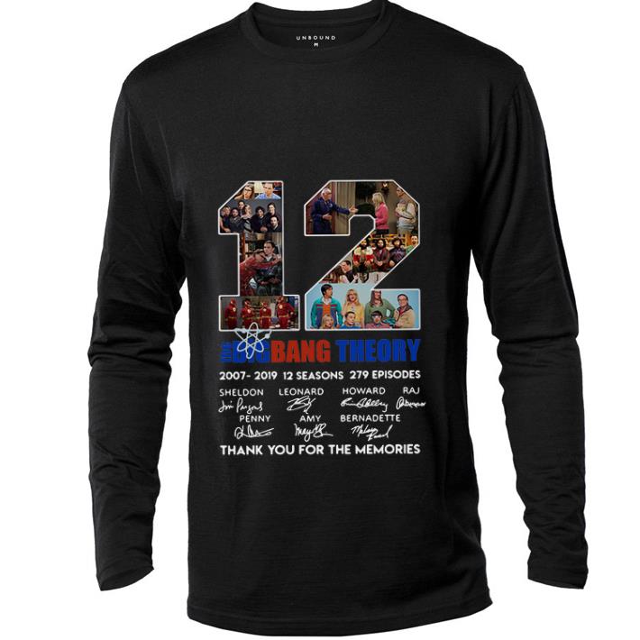 Nice 12 the Big Bang Theory signatures thank you for the memories shirt