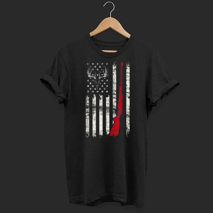 American Flag Deer Hunter Skull Rifle Gift shirt