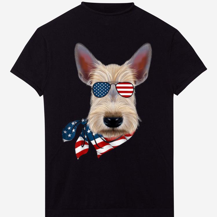 American Flag Scottie Patriotic 4th Of July shirt