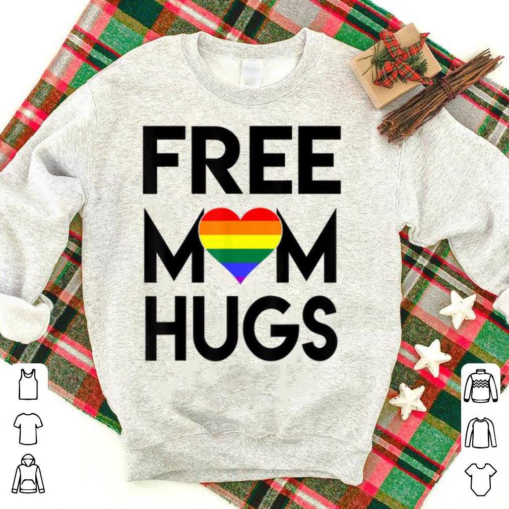 Free Mom Hugs Rainbow Heart LGBT Pride Month shirt