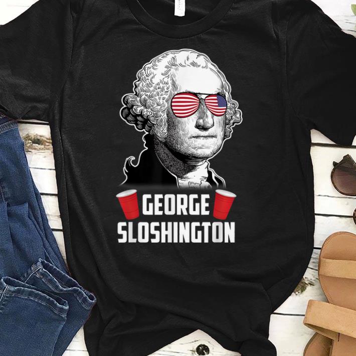 George Sloshington Aviator American Flag 4th Of July sjirt