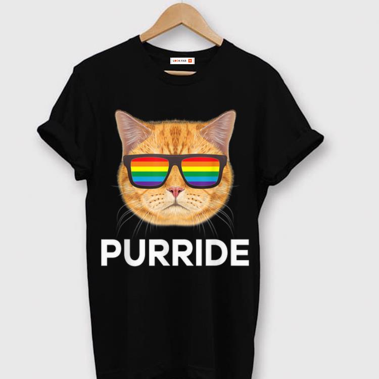 Hot Gay Pride Cat Purride LGBT Awareness Month shirt