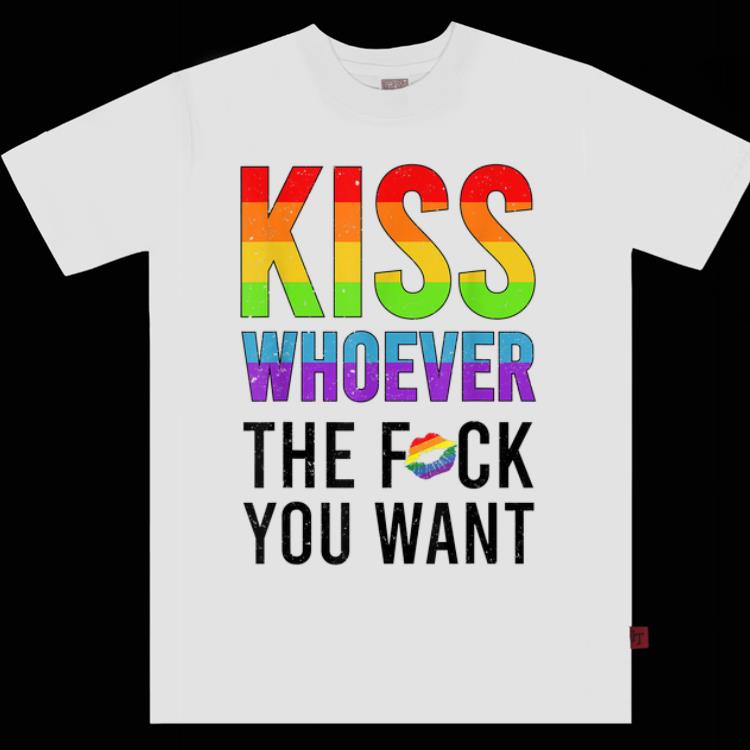 Hot Kiss Whoever The F Ck You Want Tee Lgbt Pride shirt
