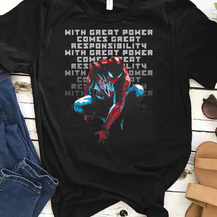 Marvel Spider-man Great Power Causes Heroic Deeds sjirt