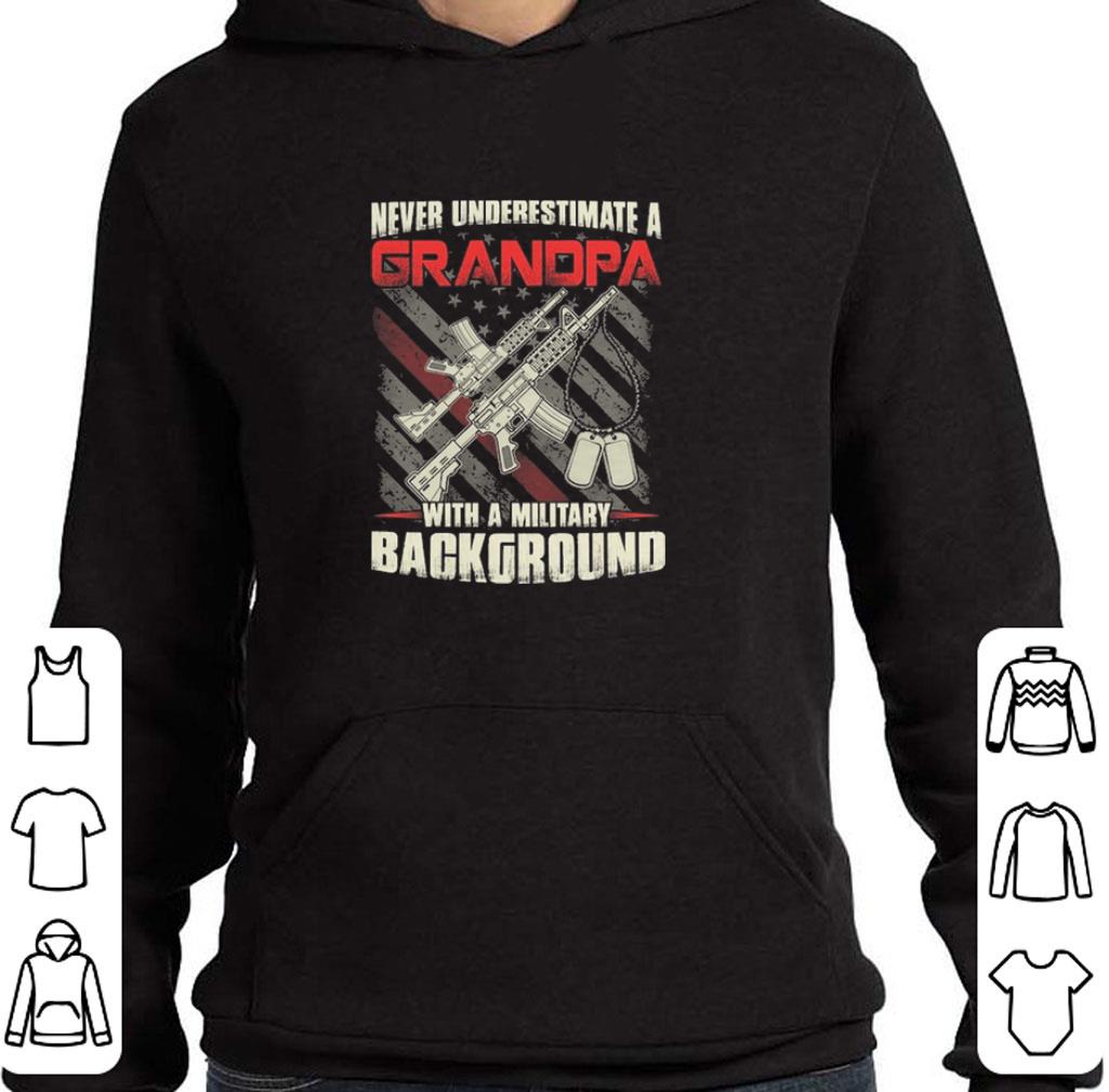 Nice Never underestimate a grandpa with a military background shirt