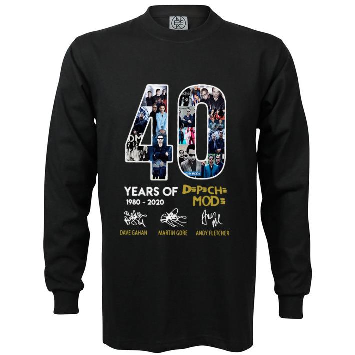 Official 40 years of 1980-2020 Depeche Mode signatures shirt