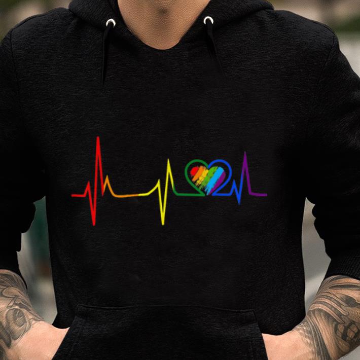 Official LGBT Rainbow Heartbeat Wolrd Pride shirt