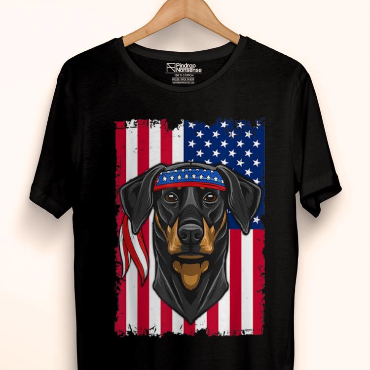 Original 4th Of July Flag Usa Doberman Pinscher Dog Lover Shirt