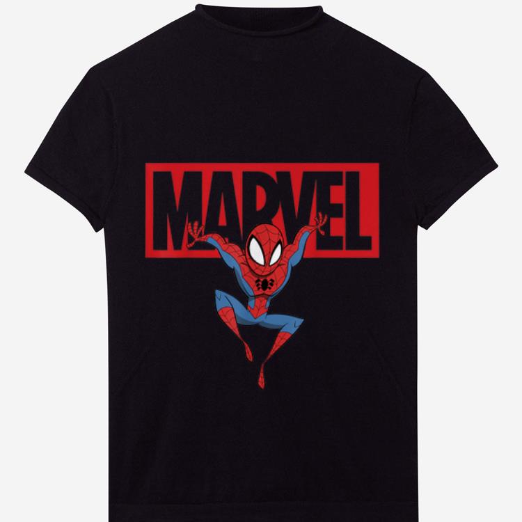 Original Marvel Spider Man Chibi Action Pose Logo Outline Shirt Hoodie Sweater Longsleeve T Shirt