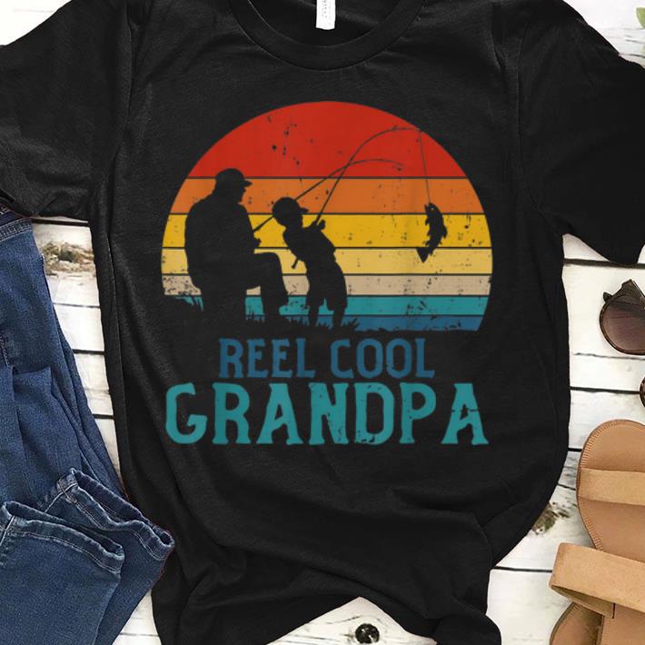 Reel Cool Grandpa Father's Day Dad And Son Vintage Retro