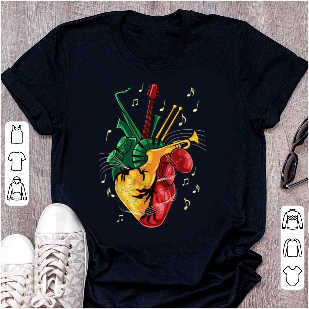 Awesome Reggae Lover Jamaican Heart Reggae Music Rastafari shirt