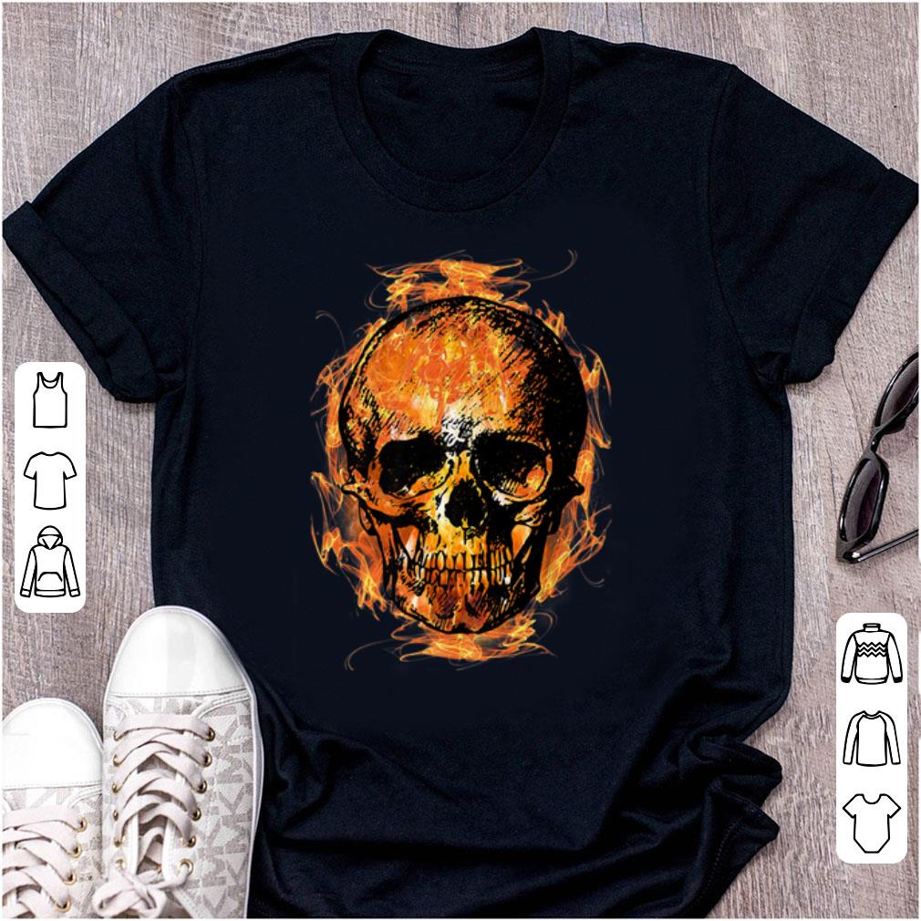 Hot Skull Head Fiery Novelty Fire Skull Flaming shirt