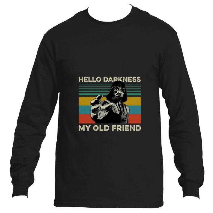 Nice Darth Vader hello darkness my old friend vintage Star Wars shirt