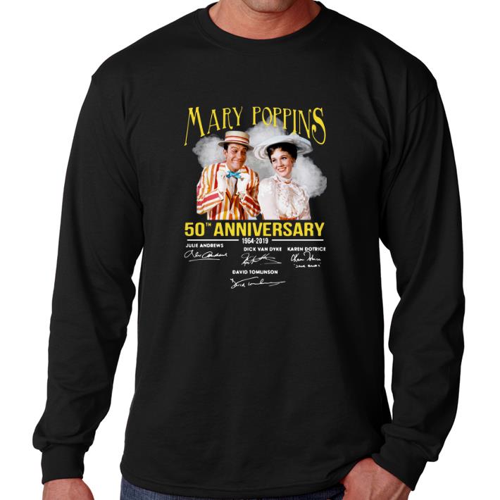 Nice Mary Poppins 50th anniversary 1964-2019 signatures shirt