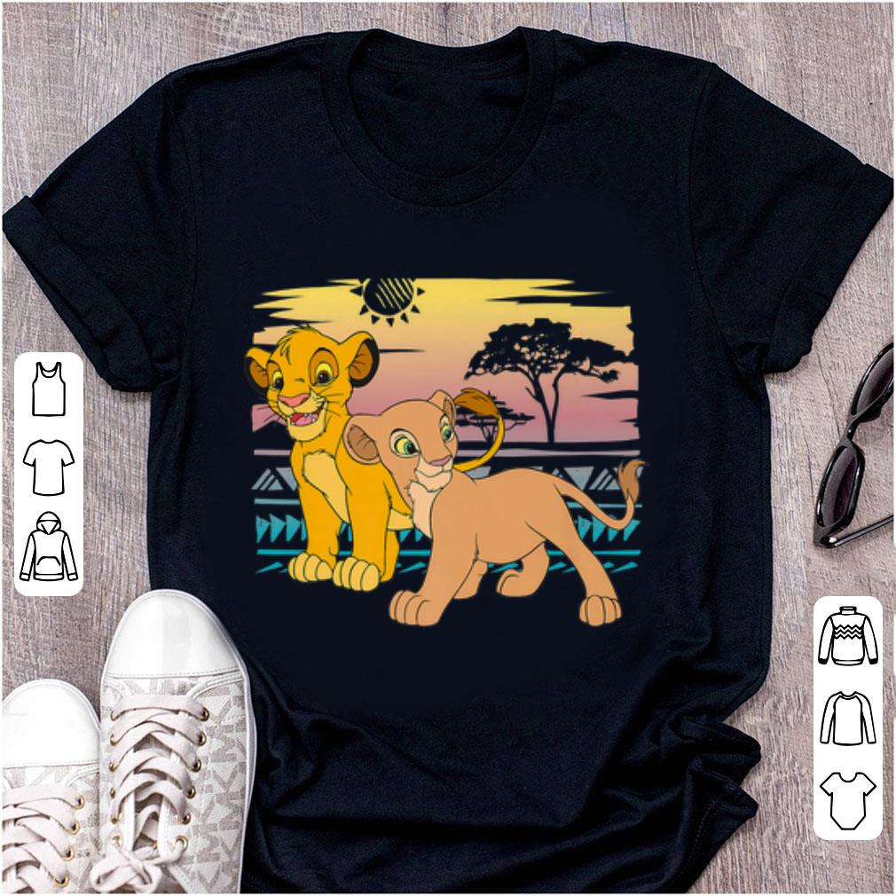Official Disney The Lion King Young Simba Nala Sunset View shirt