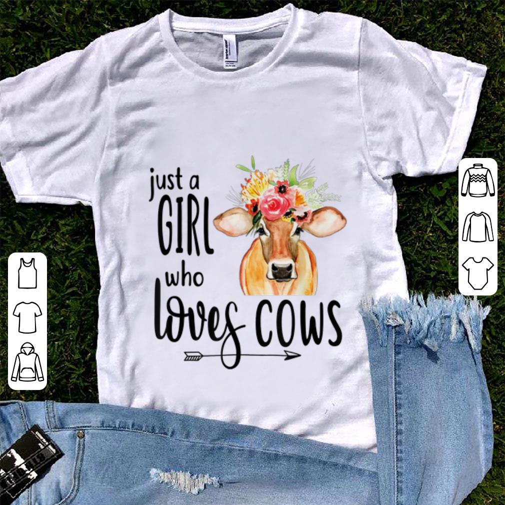 Official Just A Girl Who Loves Cows Funny Cow Lover shirt