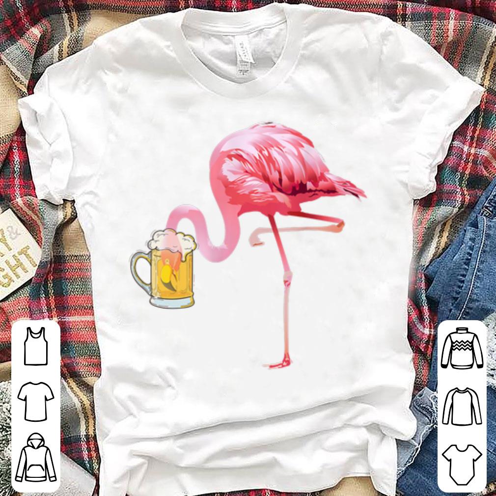 Original Flamingo Trinkt Bier JGA Saufshirt Polter Geschenk shirt