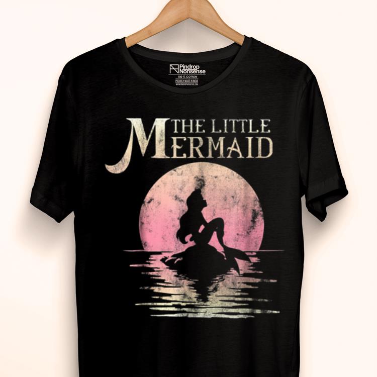 Premium Disney The Little Mermaid Ariel Rock Moon Silhouette shirt