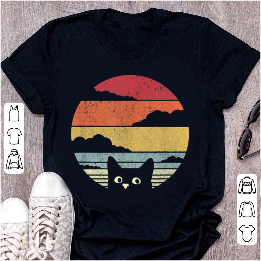 Top Retro Vintage Sunset Cat My Cat Looking On You shirt