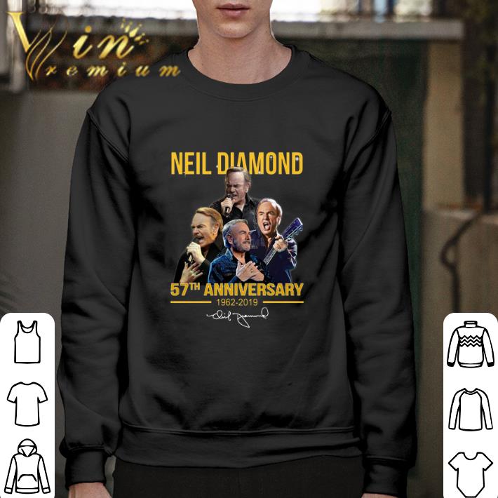 Awesome Neil Diamond 57th anniversary 1962-2019 signature shirt