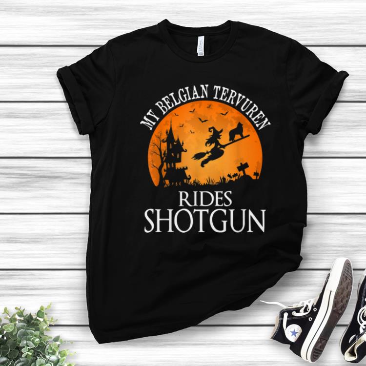 Beautiful Belgian Tervuren Rides Shotgun Dog Lover Halloween Gift