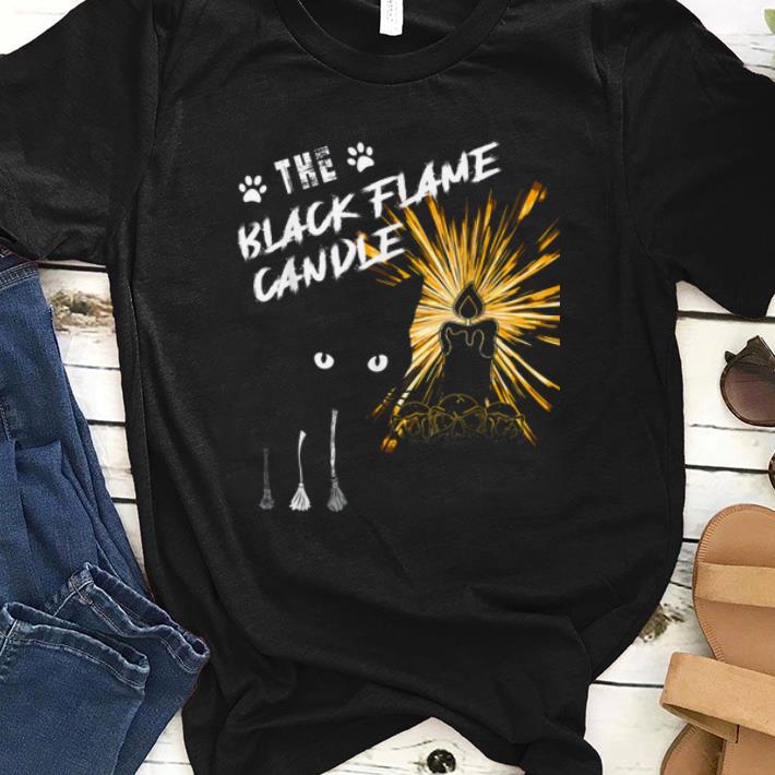 Beautiful Black Flame Candle Halloween Cat Custome shirt