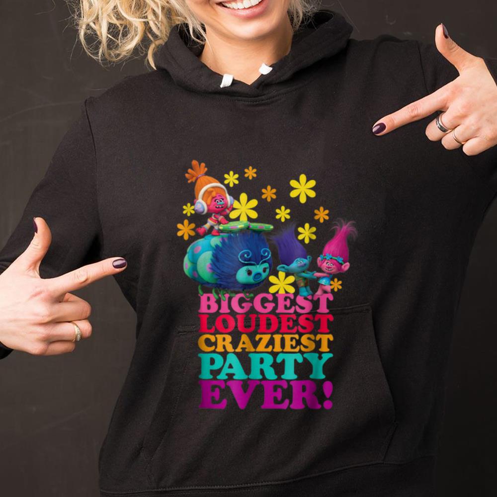 DreamWorks Trolls Girls Pink Hoodie - Officially Licensed, 100% Cotton, Sister Squad Design With Poppy & Viva