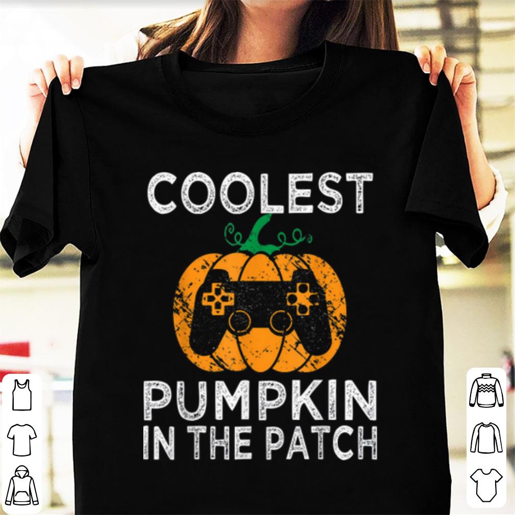 Hot Halloween Video Gamer Coolest Pumpkin In Patch Costume Boys shirt