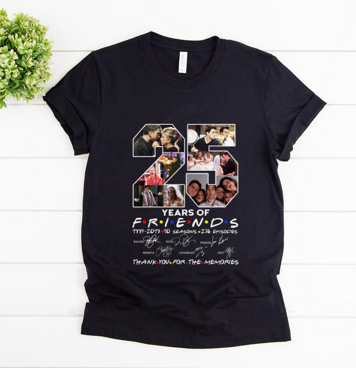 Original 25 Years Of Friends Thank You For The Memories Signature shirt