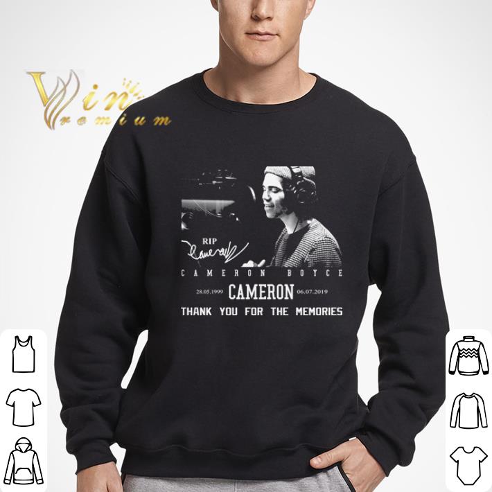 Original Thank you for the memories Rip Cameron Boyce 1999-2019 signature shirt
