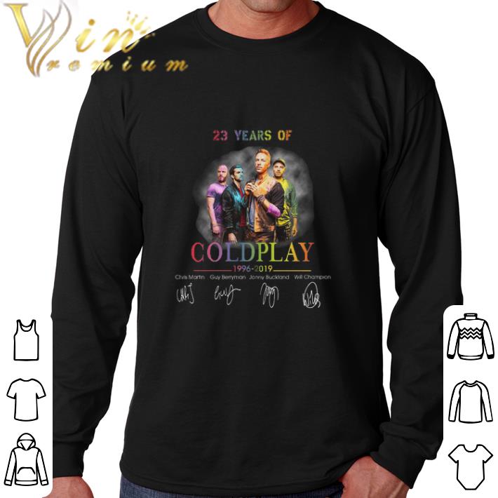 Premium 23 years of Coldplay 1996-2019 signatures shirt