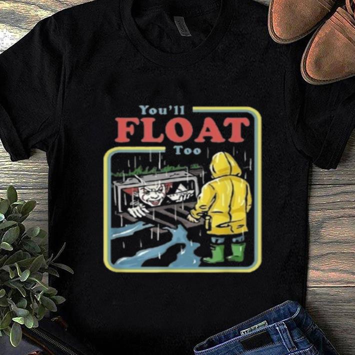 Premium Halloween Humor You Will Float Too Scary Clown & Boy shirt