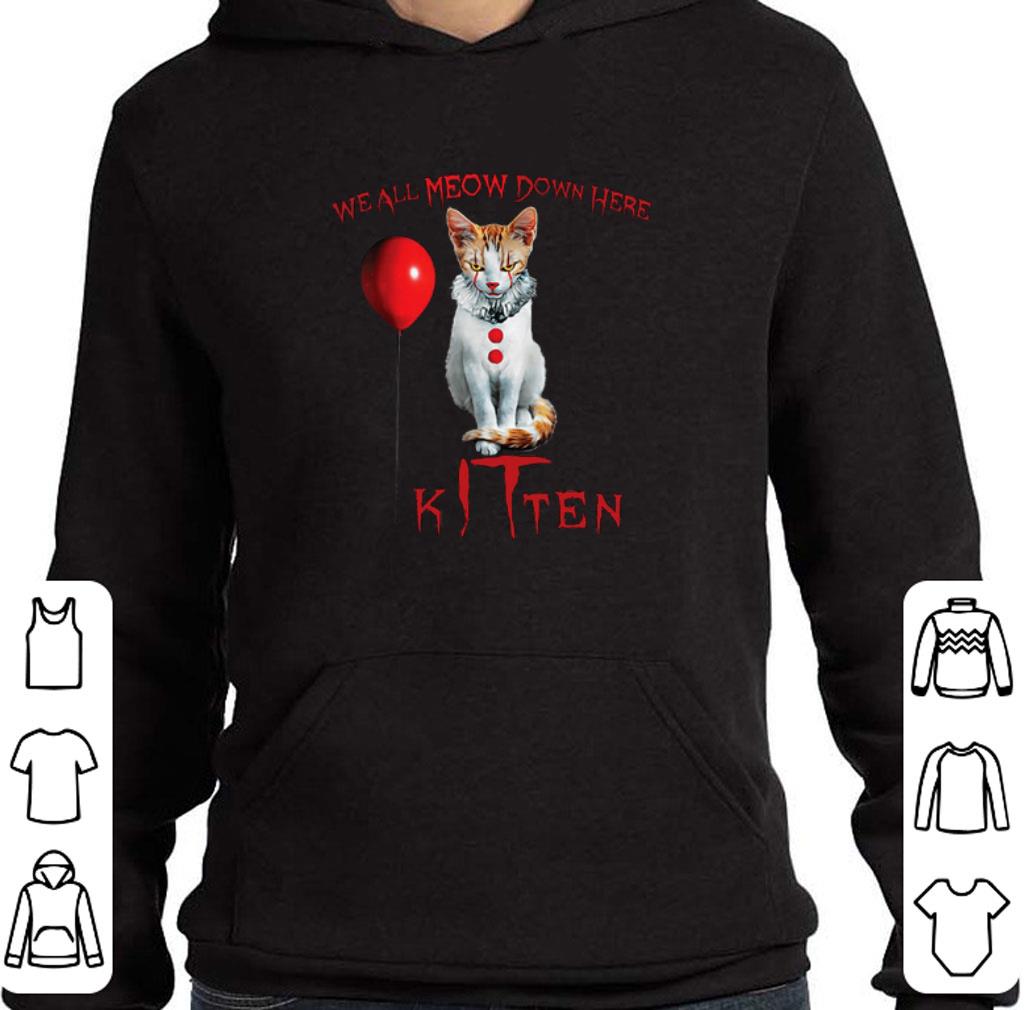 Premium Pennywise cat we all meow down here kitten shirt