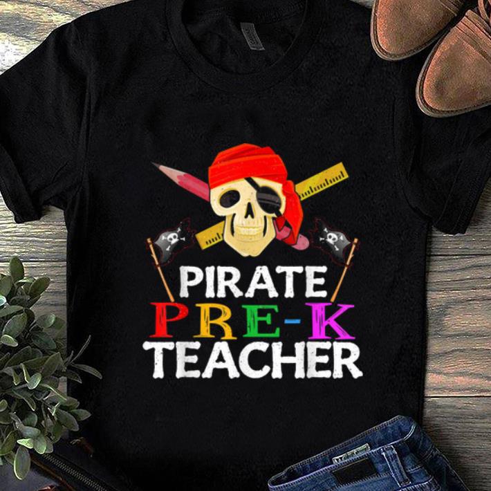 Premium Pirate Pre- K Teacher Halloween Skull Adult Gift shirt